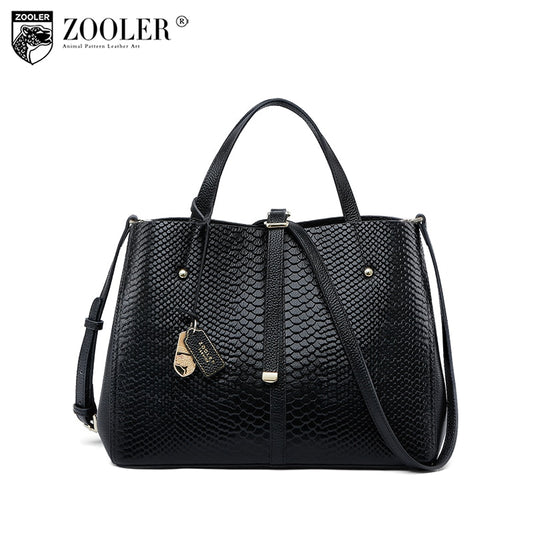 cowskin leather
 leather bag-ZOOLER shoulder messenger bag Genuine leather bag hand purse
 grand
 young female bags bolsa feminina
