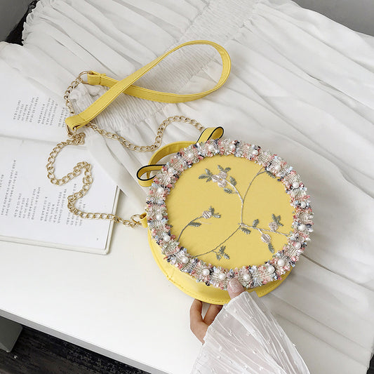 Factory direct 2019 new explosion trend fashion lace flower chain single shoulder diagonal female bag one generation