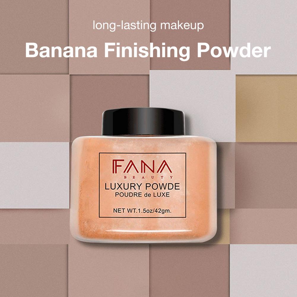 4 Colors Makeup Loose Powder Oil Control Banana Finishing Powder Setting Powder Brighten Long Lasting Face Finish Setting Cosmet