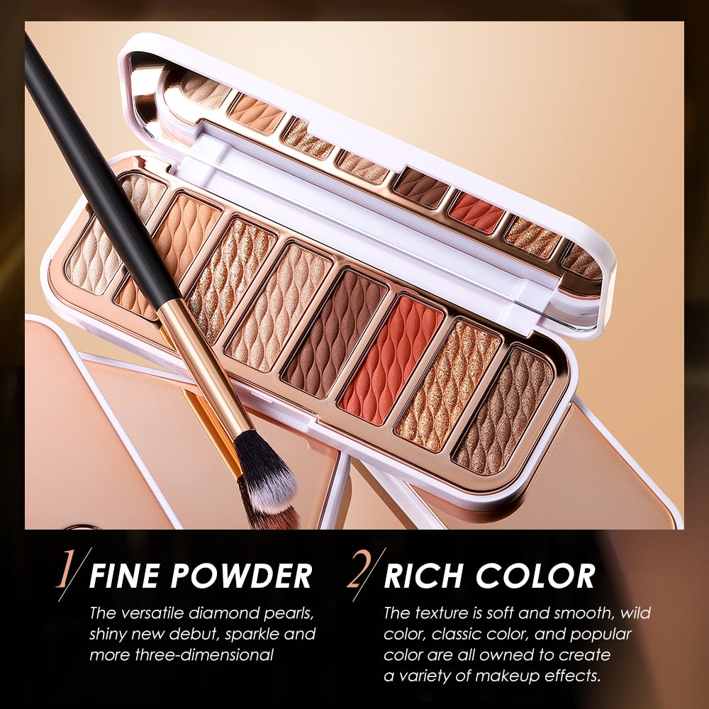 O.TWO.O Eyeshadow Palette 8 Color Shadows Pallet Glitter Highlighter Matte Shimmer Make Up Pigment Powder Eye Make-up Pallet
