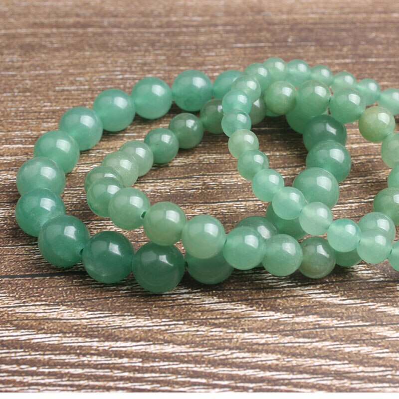 Natural Stone Beads Bracelet 8mm Green Aventurine Bracelet Bangle Fit For Jewelry DIY Men And Women Present Amulet Accessories