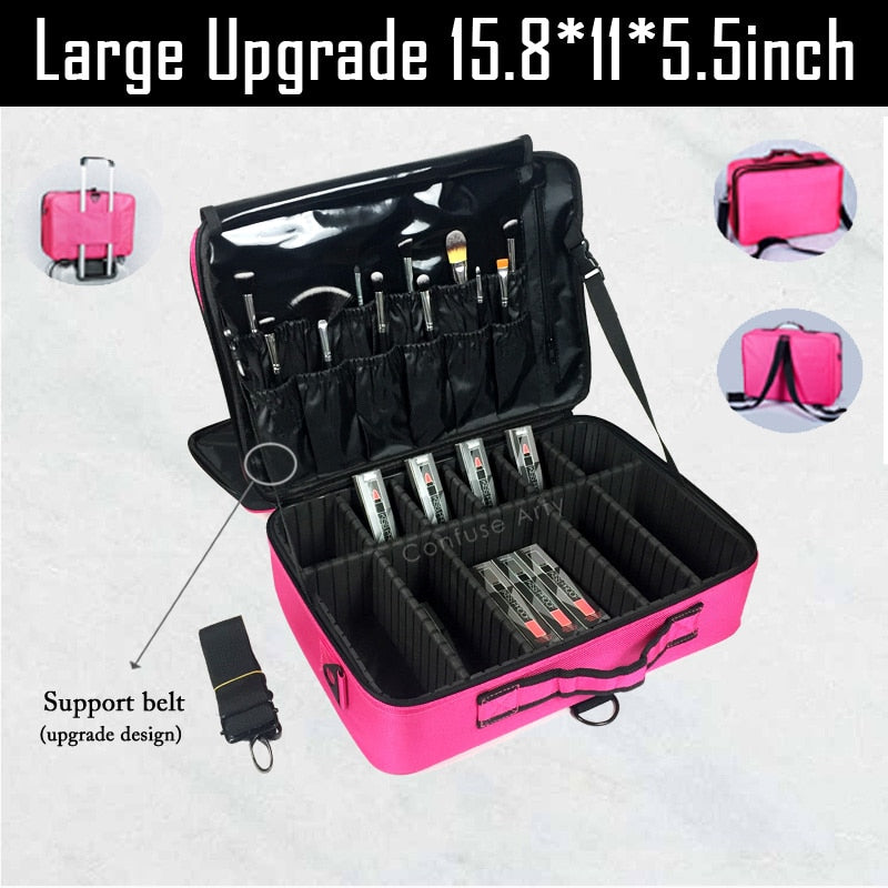 High Quality Make Up Bag Professional Makeup Case Makeup Organizer Bolso Mujer Cosmetic Case Large Capacity Storage Bag