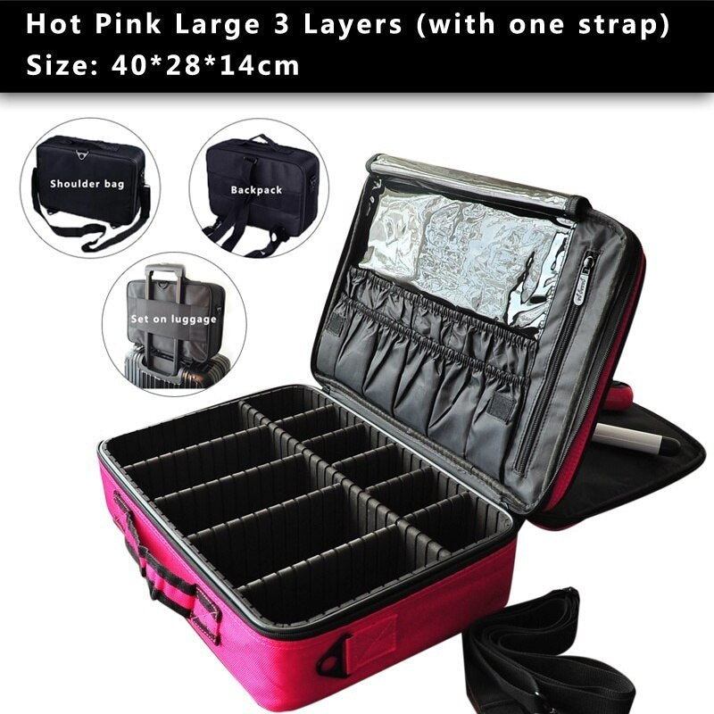 High Quality Make Up Bag Professional Makeup Case Makeup Organizer Bolso Mujer Cosmetic Case Large Capacity Storage Bag