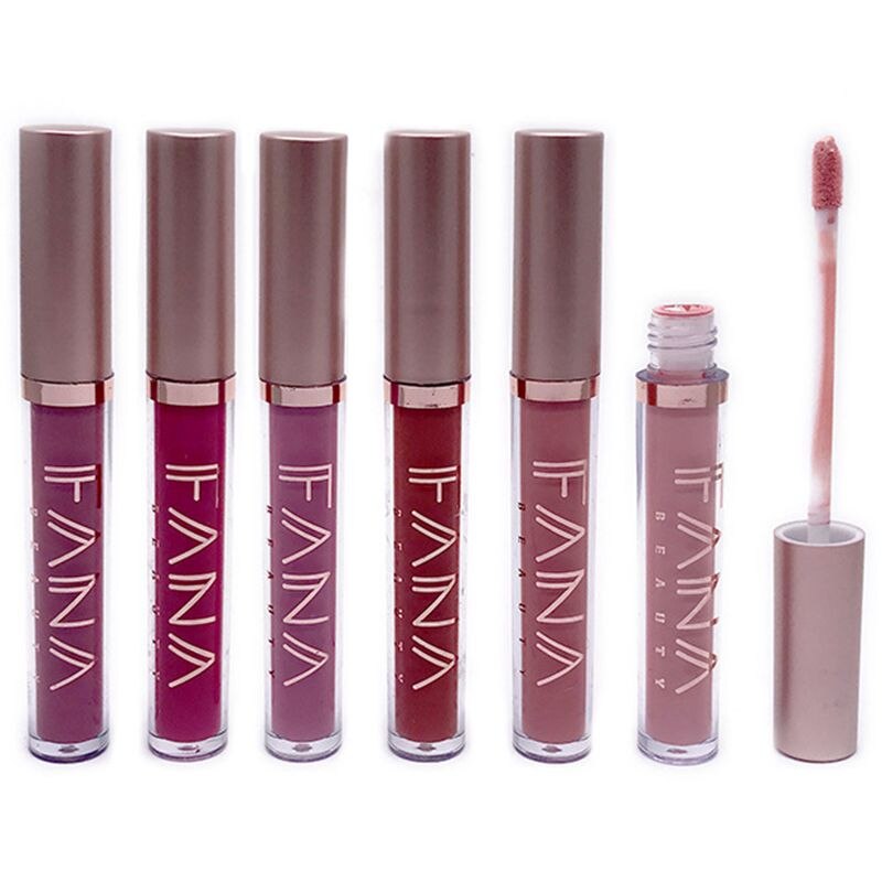 Fana 12 Pcs Non-Stick Cup Matte Colorful Fruity Lip Gloss Lipstick Set Gift Box