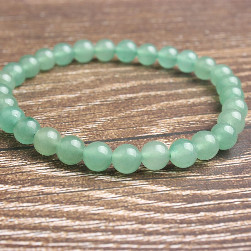 Natural Stone Beads Bracelet 8mm Green Aventurine Bracelet Bangle Fit For Jewelry DIY Men And Women Present Amulet Accessories