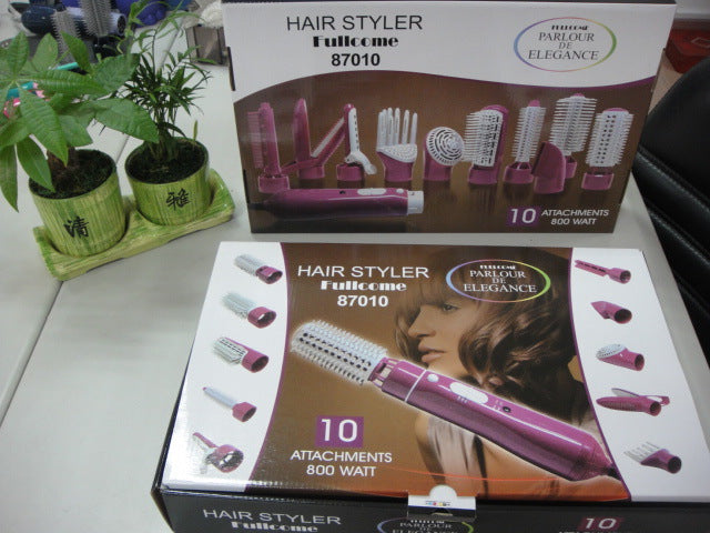 Supply multi-function direct hair furl hair dryer comb high power home hair style instrument set 10