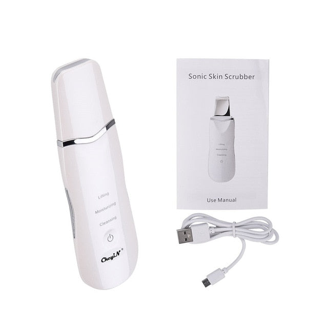 master
 Ultrasonic Facial Skin Scrubber Ion Deep Face wiping
 Peeling with recharge Skin Care Device Beauty instrument

 42